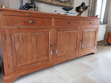 Dressoir (3-deurs) massieve teak, Teck, 200 cm ou plus, Klassiek, Utilisé