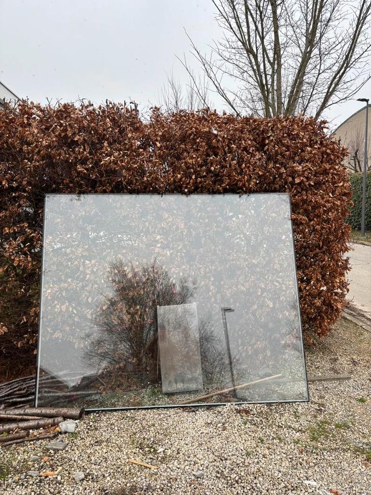 Ramen dubbel glas, Doe-het-zelf en Bouw, Glas en Ramen, Zo goed als nieuw, Gevelraam of Ruit, 160 cm of meer, Dubbelglas, Ophalen