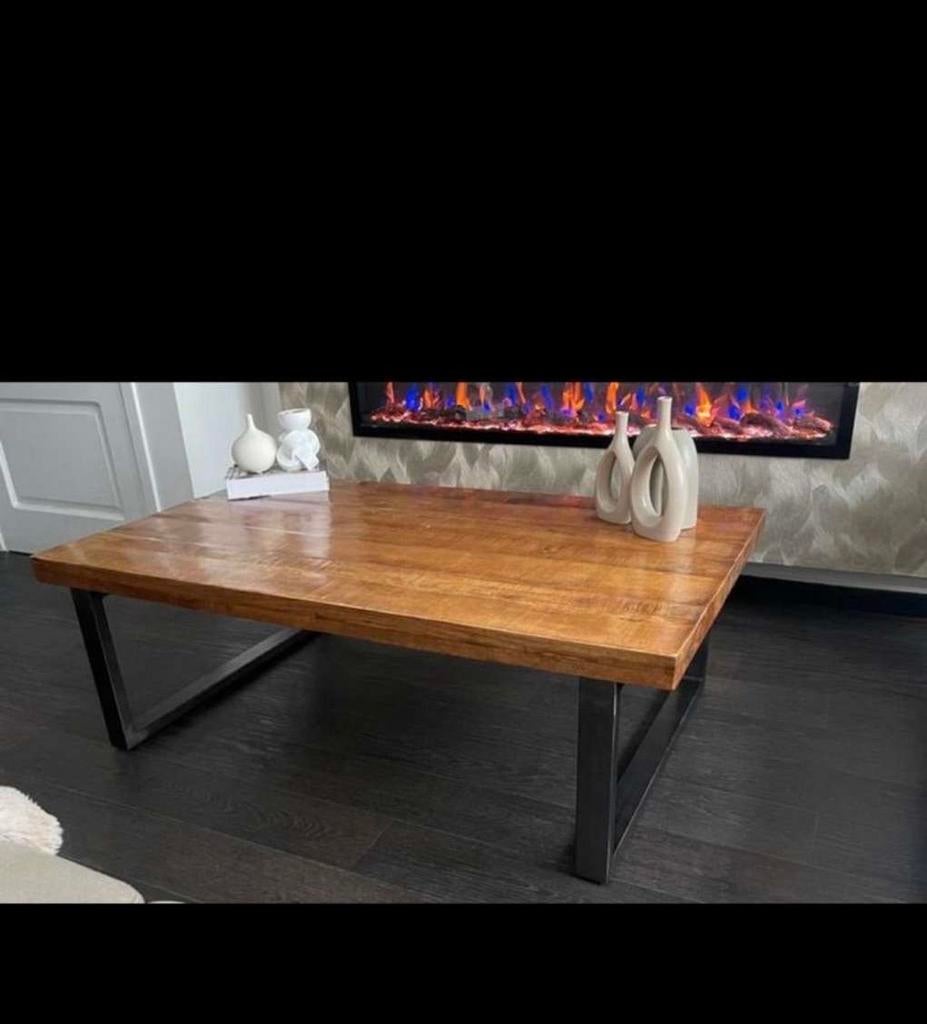 Salontafel te koop mangohout, Enlèvement, Comme neuf