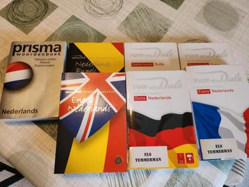 7 Woordenboeken, 6x  Van Dale en 1x prisma beschikbaar voor biedingen