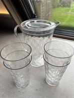 TUPPERWARE drinkkan met 4 bekers, Ophalen, Zo goed als nieuw, Beker of Kan