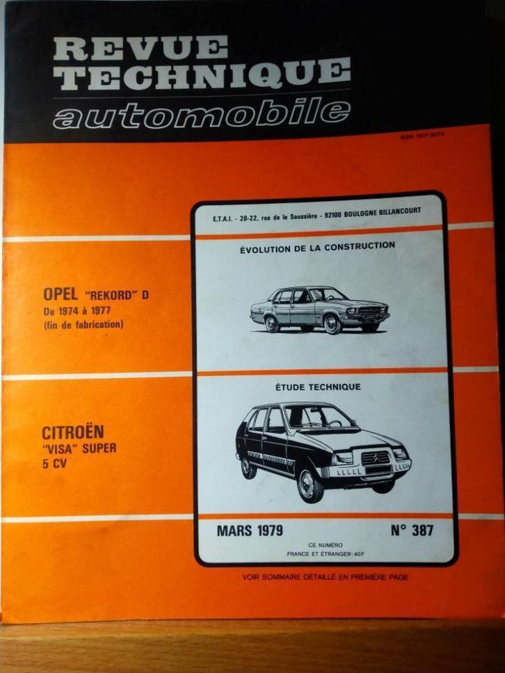 RTA - Citroën Visa Super - Opel Rekord - n387, Auto diversen, Handleidingen en Instructieboekjes, Verzenden