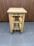 BEKVÄM Roltafel, berken, 58x50 cm, Huis en Inrichting, Ophalen, Zo goed als nieuw