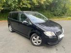 Vw touran 19tdi 105ch 6vit 6vit mod 2009 clima gps xen ja16, Auto's, Monovolume, Zwart, 4 cilinders, Zwart