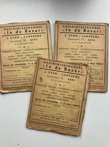 3 oude spaarzegelboekjes uit Geel