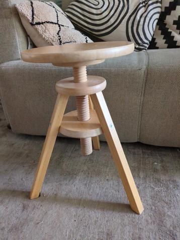 Vintage Ikea Svenerik kruk hout verstelbaar in hoogte beschikbaar voor biedingen
