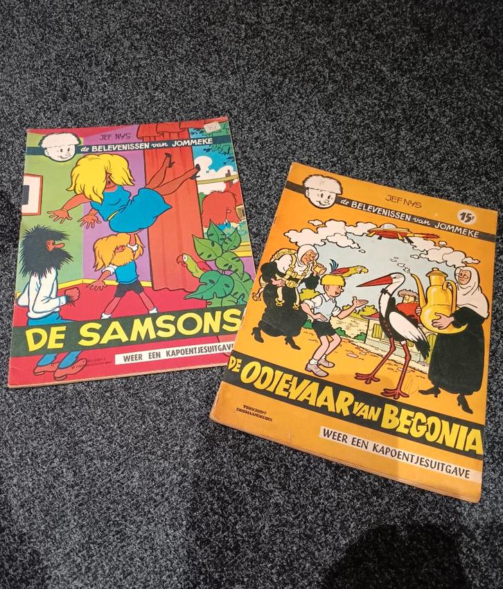 2 oude strips van Jommeke (zie foto's), Livres, BD, Utilisé, Plusieurs BD, Enlèvement ou Envoi