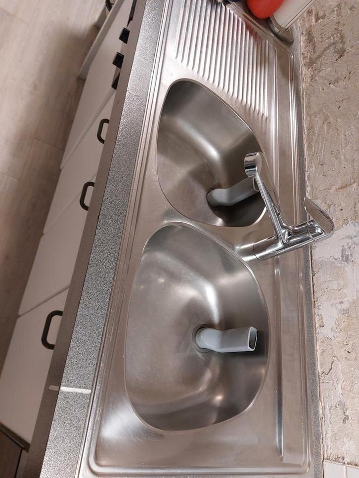 Franke inox spoelbakken (60€)- keukenkraan (110€), Huis en Inrichting, Keuken | Keukenelementen, Ophalen
