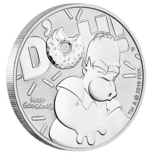 The Simpsons - Homer Simpson - Doh! - 1 Oz zilver 2019, Postzegels en Munten, Munten | Oceanië, Losse munt, Zilver, Ophalen of Verzenden