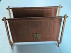 Retro lederen brievenhouder, Antiek en Kunst, Ophalen of Verzenden