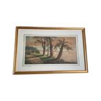 Aquarel: „Animated Landscape” van Auguste Taurel (1859 -?)