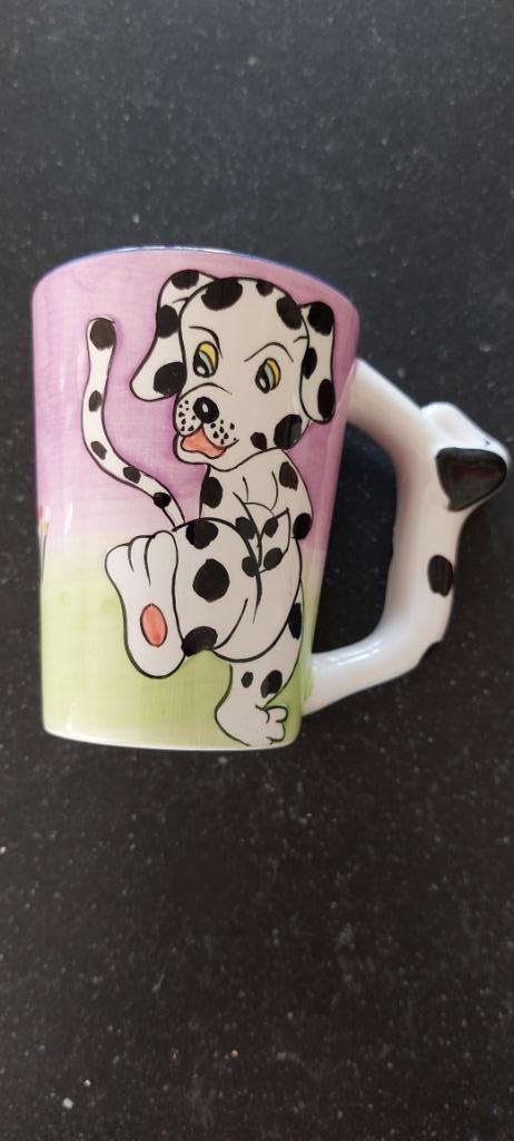 mok met hond/dalmatiër, Huis en Inrichting, Keuken | Servies, Zo goed als nieuw, Kop(pen) en/of Schotel(s), Overige stijlen, Ophalen of Verzenden