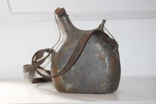 WW1 France Bidon de 2 litres Mod 1877.(peint en gris de fer), Collections, Objets militaires | Seconde Guerre mondiale, Armée de terre