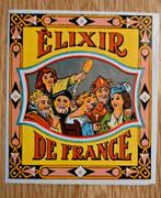 Elixir de France Etiket uit de oudheid - Label 136, Verzamelen, Ophalen of Verzenden, Overige typen