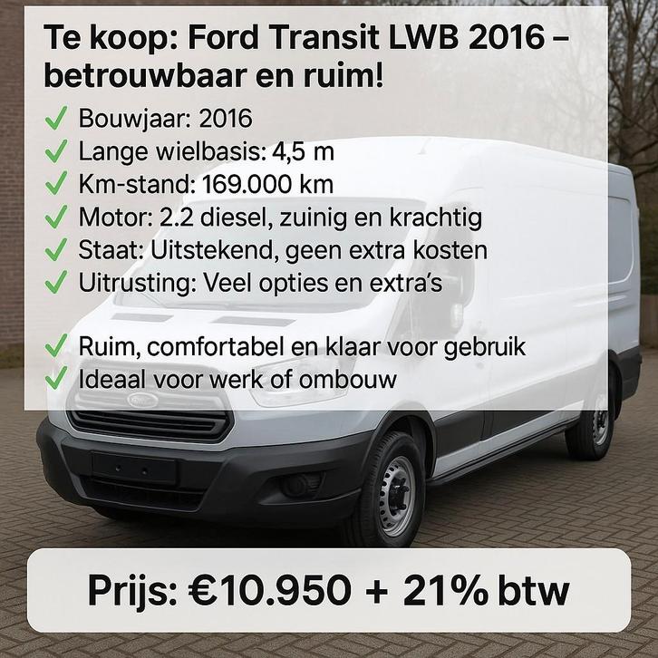 FORD TRANSIT, Auto's, Bestelwagens en Lichte vracht, Bedrijf, Te koop, Ford, Diesel, Euro 5, 5 deurs, Dealer onderhouden, Onderhoudsboekje