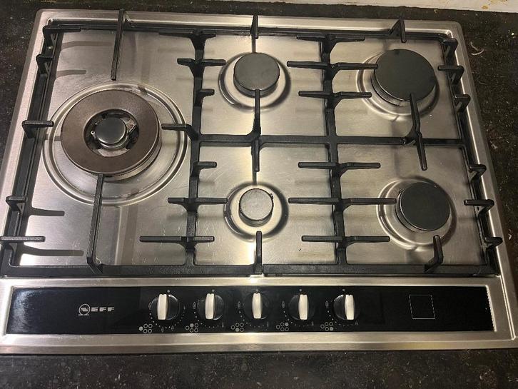 Gasvuur Neff 5-pits, Elektronische apparatuur, Kookplaten, Gebruikt, Inbouw, Gas, 5 kookzones of meer, Ophalen