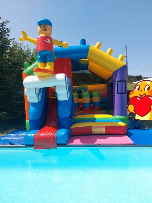 Lego surfer mega blocks springkasteel, Hobby en Vrije tijd, Feestartikelen | Verhuur, Zo goed als nieuw, Ophalen of Verzenden