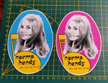 Lot 2x stickers Norma Hendy (Norma Hendrickx)