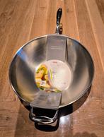 Poêle à wok Alva Triply Chef 34 cm, Neuf, Inox, Enlèvement ou Envoi, Plaque céramique