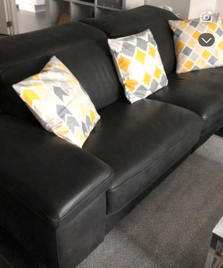 Echt Italiaans leder salon zetels, Huis en Inrichting, Zetels | Zetels en Chaises Longues, Zo goed als nieuw, Ophalen