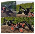 Micro Tracteur Chargeur Frontal Kubota B7001 4x4 Mini-pelle, Enlèvement