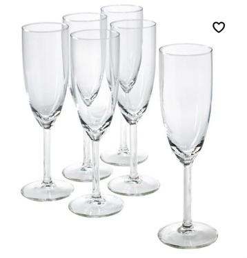 Bijna nieuwe champagnefluiten, nog in de gouden doos beschikbaar voor biedingen