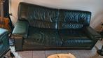 3 delig groen leder salon, Maison & Meubles, Enlèvement, Utilisé, Bois