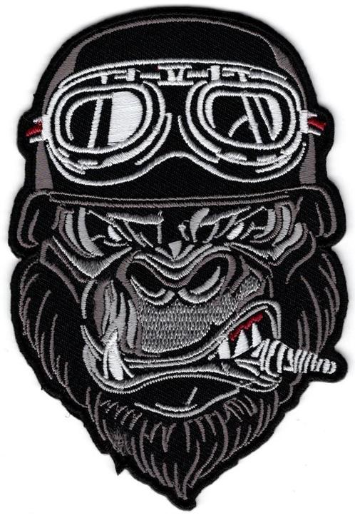 Gorilla Biker stoffen opstrijk patch embleem #2, Motos, Accessoires | Autocollants, Envoi