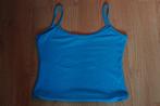 Eros blauwe top, Gedragen, Blauw, Eros, Zonder mouw