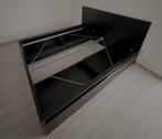 MALM Bedonderstel, hoog, zwartbruin, 180x200 cm + schuiven, Huis en Inrichting, Slaapkamer | Bedden, Ophalen, Gebruikt, Zwart