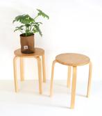 Vintage Ikea Frosta Kruk Plantentafeltje Bijzettafeltje Hout, Antiek en Kunst, Ophalen of Verzenden