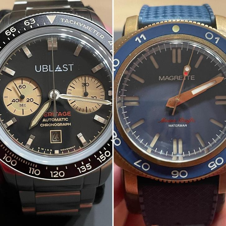 Horloges Ublast en Magrette, Handtassen en Accessoires, Horloges | Heren, Zo goed als nieuw, Ophalen of Verzenden
