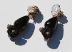 Magnifiques boucles d'oreilles clips - neuves, Bijoux, Sacs & Beauté, Boucles d'oreilles, Enlèvement ou Envoi, Neuf, Noir
