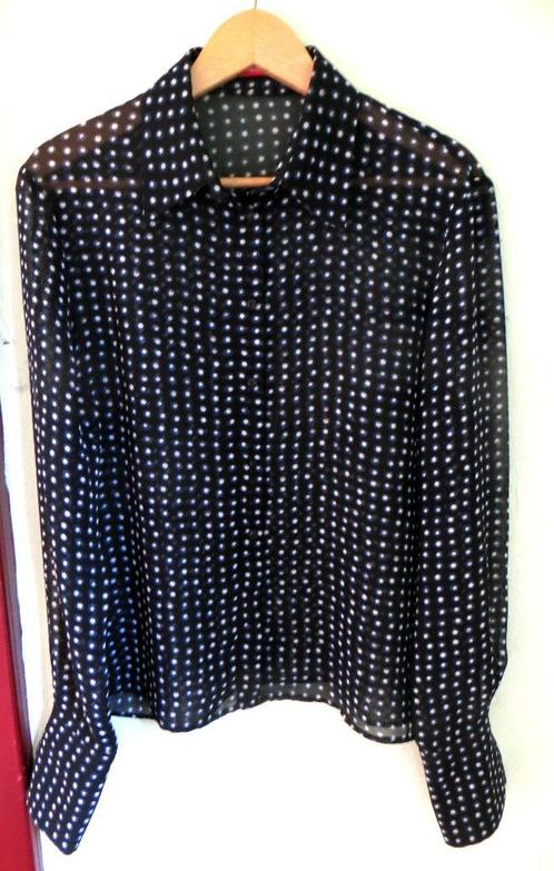 mooie lichte bloes, Kleding | Dames, Blouses en Tunieken, Zo goed als nieuw, Maat 42/44 (L), Zwart, Ophalen of Verzenden