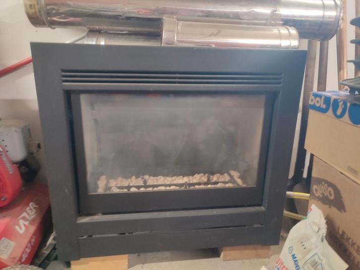 Verwarmings cassette op gas met inox buis., Huis en Inrichting, Kachels, Gas, Ophalen