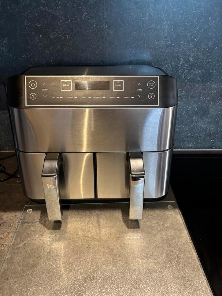 Dubbele airfryer inclusief bakjes, Elektronische apparatuur, Airfryers, Zo goed als nieuw, Airfryer, Ophalen