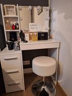 GERESERVEERD ! Make up tafel met verlichting en stoel, Ophalen, Gebruikt