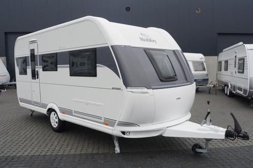 Nieuwe 3pers.Hobby met 2x1p bed, rondzit, Caravans en Kamperen, Caravans, Bedrijf, tot en met 4, Rondzit, Hobby, 2 aparte bedden
