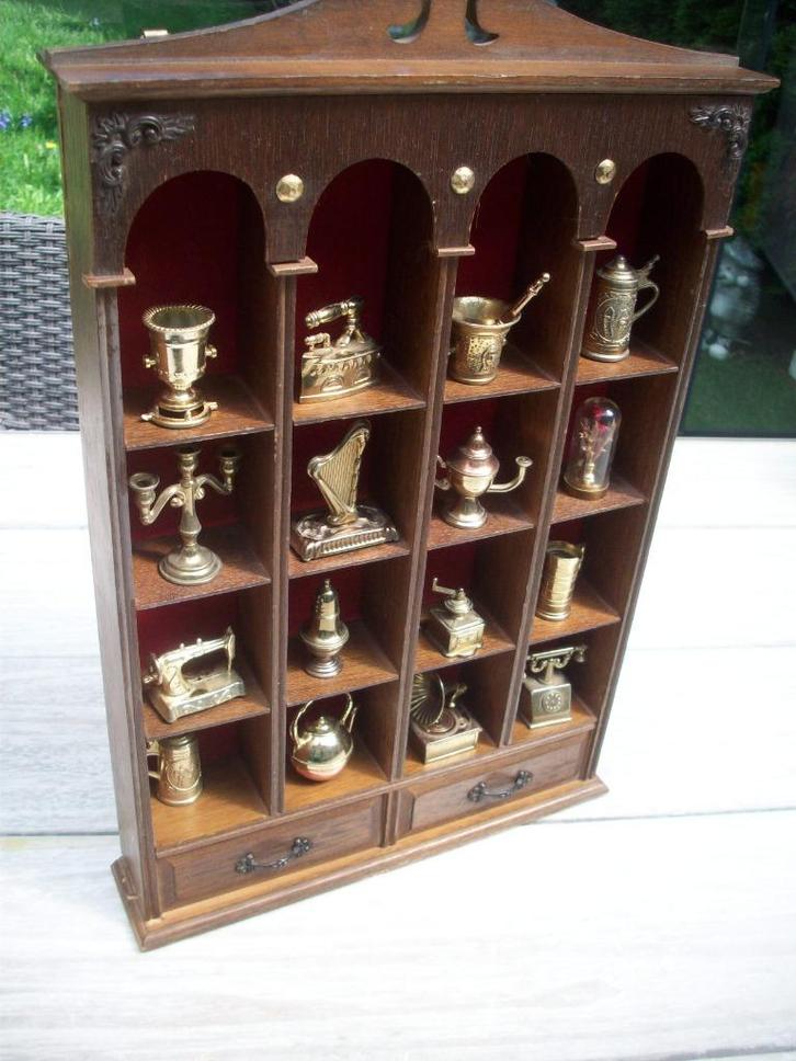 mijn schatkamer mooi oud kasje met koper/bronze en porselein, Antiek en Kunst, Antiek | Brons en Koper, Koper, Ophalen of Verzenden