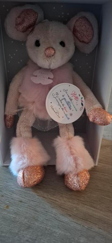 muis + geschenkdoos Histoire D'ours,roze en grijs, 22cm beschikbaar voor biedingen