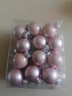 Lichtroze glazen kerstballen diam 25 mm, Diversen, Kerst, Ophalen, Nieuw