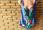 (11)- maillot femme t.42/44 bleu, Ophalen of Verzenden, Zo goed als nieuw, Blauw, Badpak