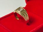 Gouden Rolex ring met een natuurlijke VS diamant! 19,75mm, 19 tot 20, Ophalen of Verzenden, Met edelsteen, Goud