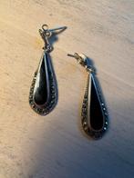 Zilveren oorbellen met marcasiet, Enlèvement ou Envoi, Comme neuf, Argent