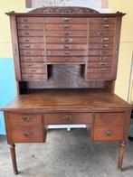 Bureau de notaire en chêne, Antiek en Kunst, Ophalen
