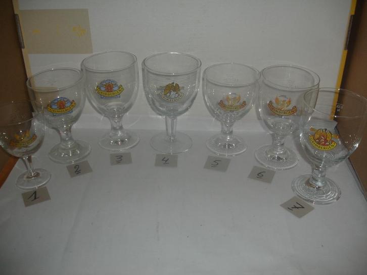Veel bierglazen Grimbergen aan € 1,00 en € 1,50 stuk., Verzamelen, Biermerken, Zo goed als nieuw, Glas of Glazen, Overige merken