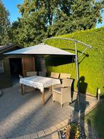 Zweefparasol donkerblauw/grijs, Ophalen, Gebruikt, Zweefparasol, Kantelbaar