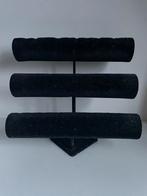 Fluwelen juwelenhouder met 3 lagen, Enlèvement ou Envoi, Utilisé, Noir, Autres matériaux