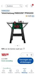 Tafelcirkelzaag nieuw en nog in verpakking, Doe-het-zelf en Bouw, Gereedschap | Zaagmachines, Ophalen, Cirkelzaag, Nieuw, Parkside