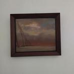 Schilderij bij zonsondergang, Antiek en Kunst, Ophalen of Verzenden